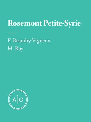 cover image of Rosemont Petite-Syrie